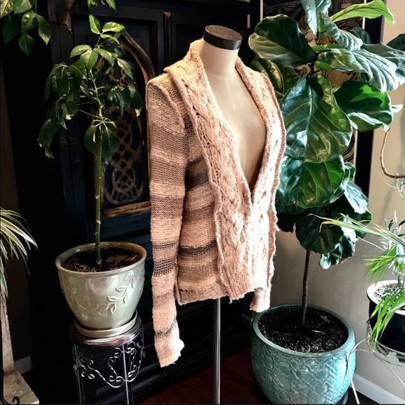 Vince v-neck wool blend ombré stripe cardigan - Picture 4 of 10